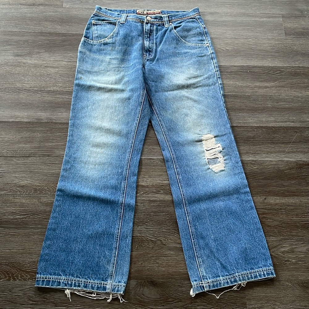 Vintage One Tough Brand Jeans Men’s W 32 Loose Fit High Waist Baggy Distressed